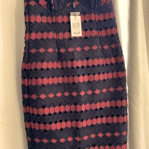 Brand new. Size16 Navy/burgundy from Nordstrom